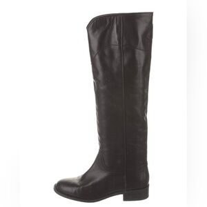 Chanel leather knee-high riding boots size IT 39 US 8